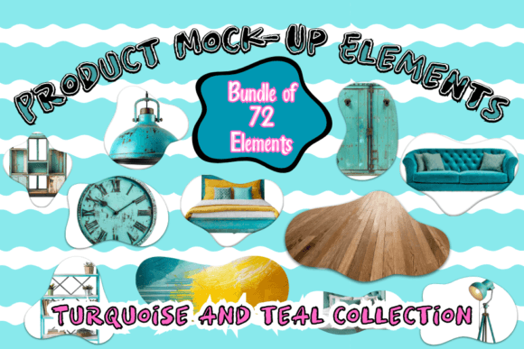 Download Turquoise and Teal Collection MockUps - Premium Bundle