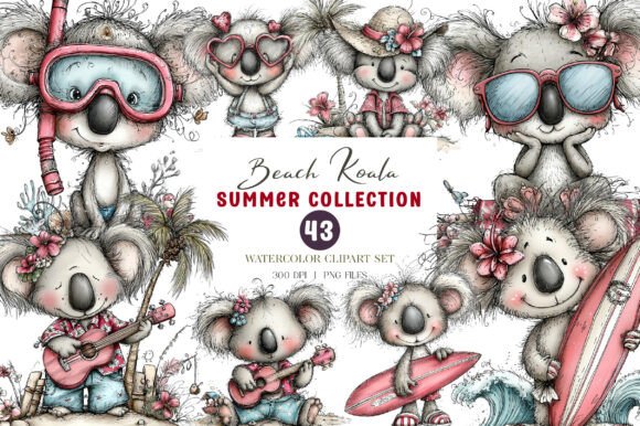 Download Summer Beach Koala PNG Clipart - Koala png Collection