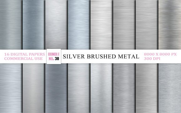 Download Silver Brushed Metal Texture Bundle - Premium Resources